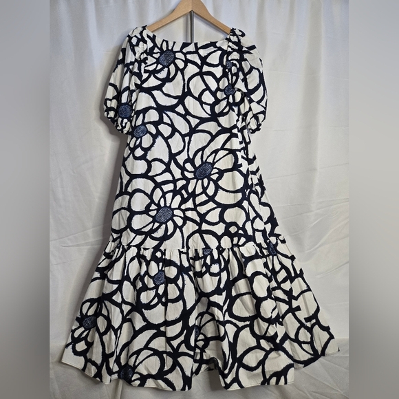 INC International Concepts Puff Sleeve Tiered Midi Dress | Size M NWT - Picture 11 of 12